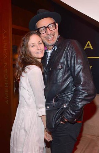 Emilie Livingston and Jeff Goldblum attend the American Vanity Skincare Launch Party at Sunset Tower